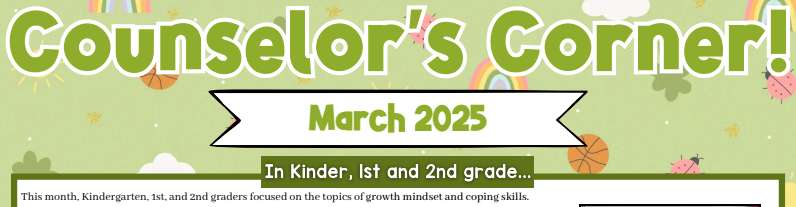 COUNSELORS CORNER MARCH